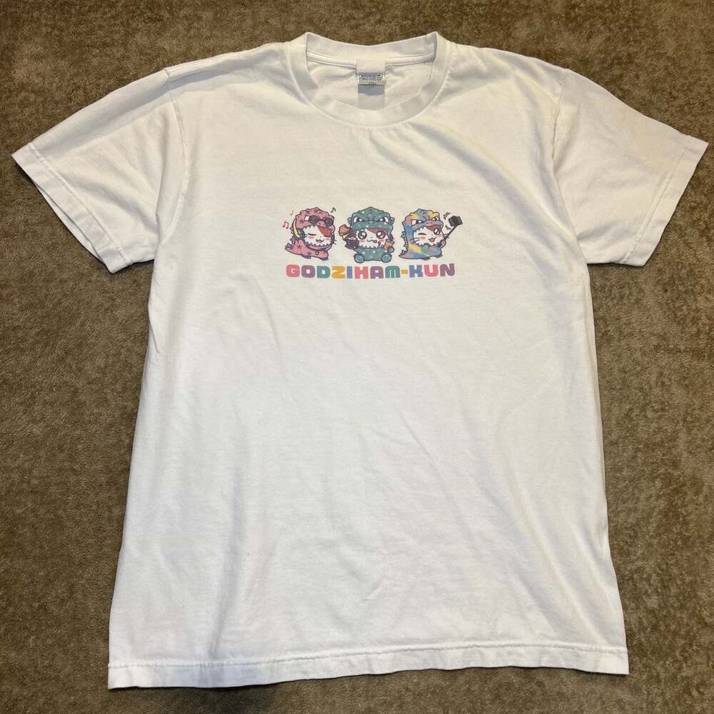 Godziham-Kun Rare Collectible T-Shirt Godzilla X Hamtaro, Size M